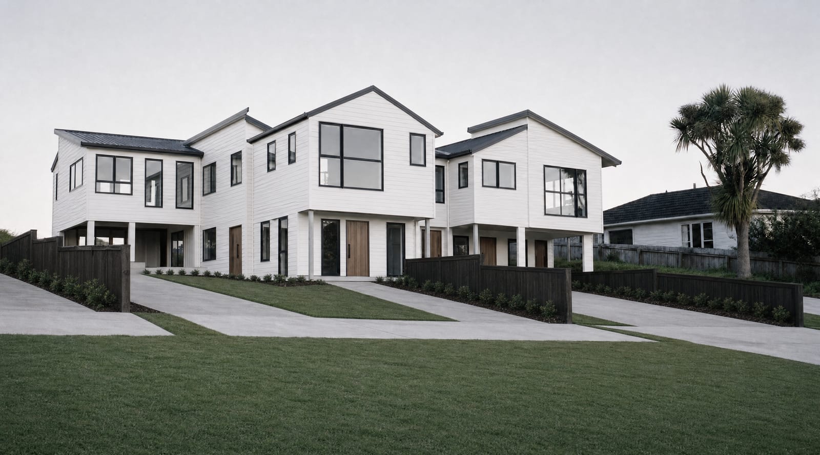 Completed contemporary Auckland homes with landscaping