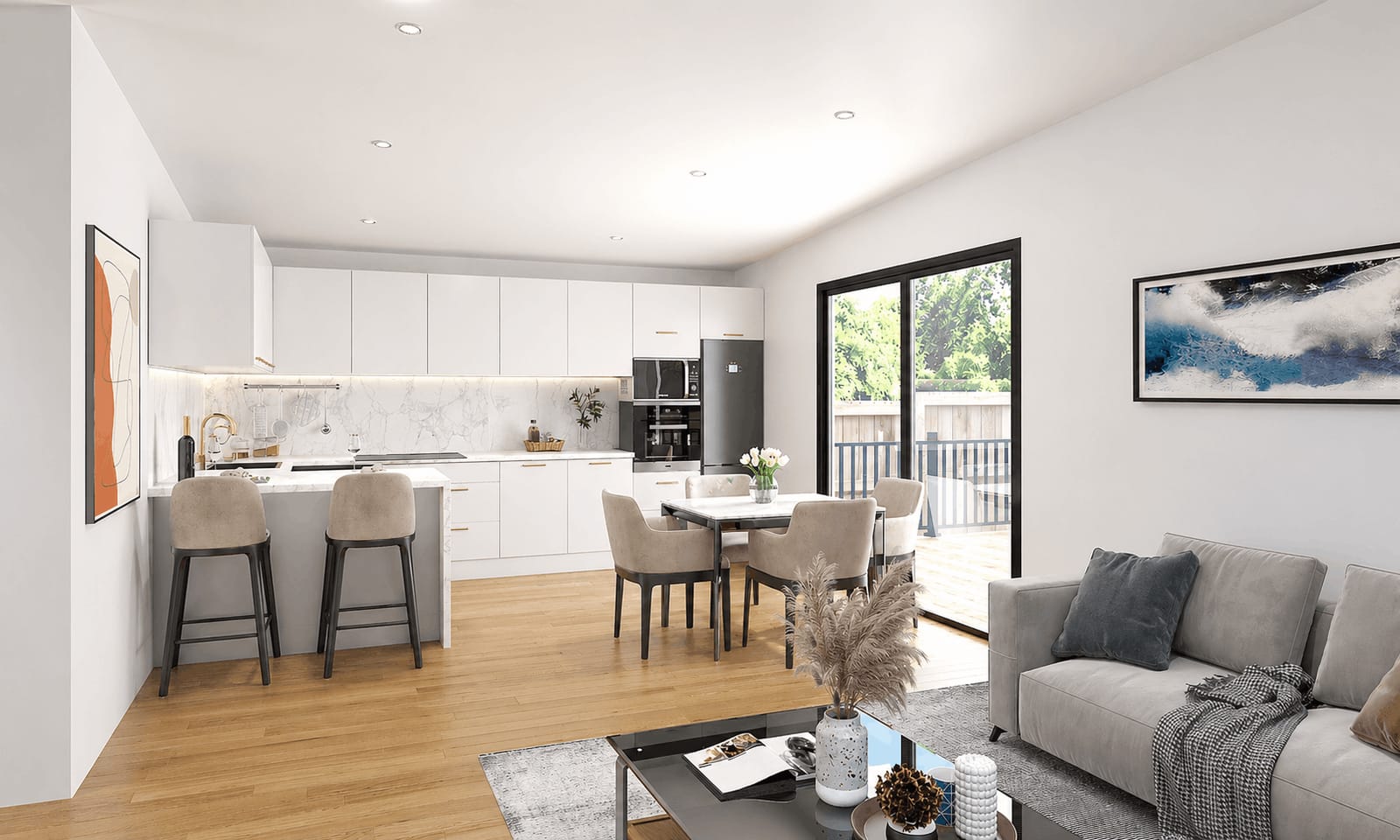 Living interior at Beaubank Villas