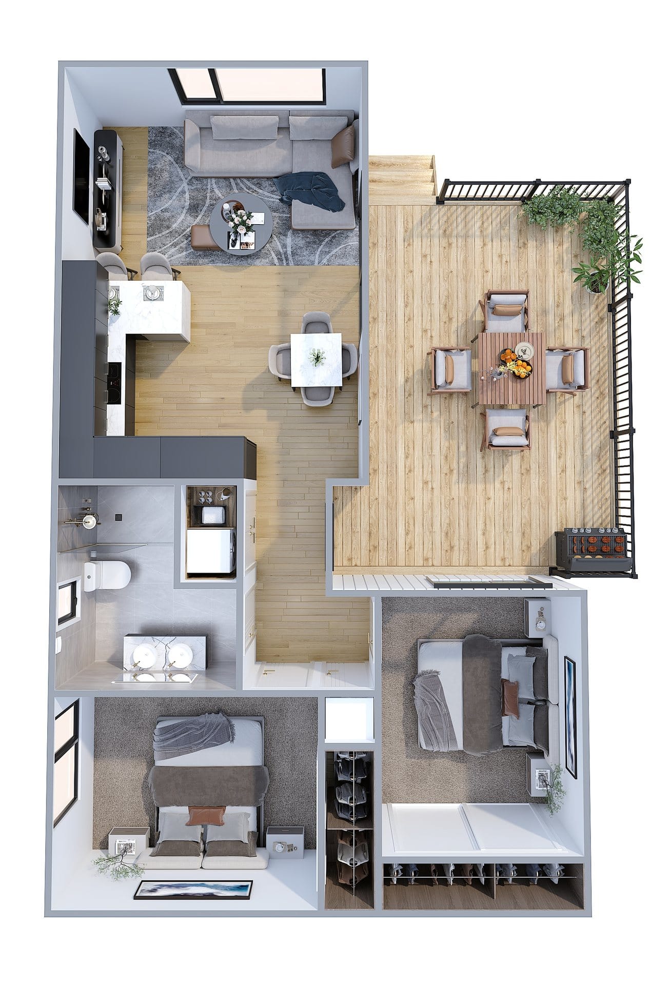 Typical floor plan at Mahia Five