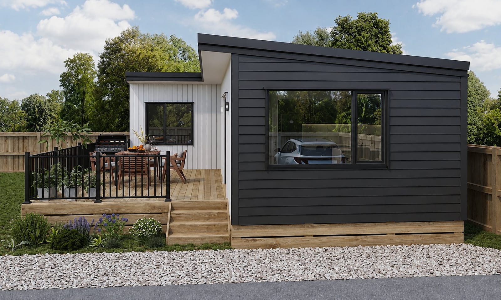 Render of a completed Mahia Five home